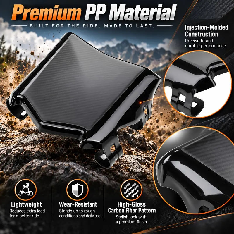 Front Number Plate Holder for E Bike - Thick PP Plastic License Plate with Zip Ties, Universal for Surron Light Bee S/X, Talaria Sting MX3 MX4, Yozma IN10, Ridstar Q20, Super73 E-Ride Pro   [Sold 1000+ units]