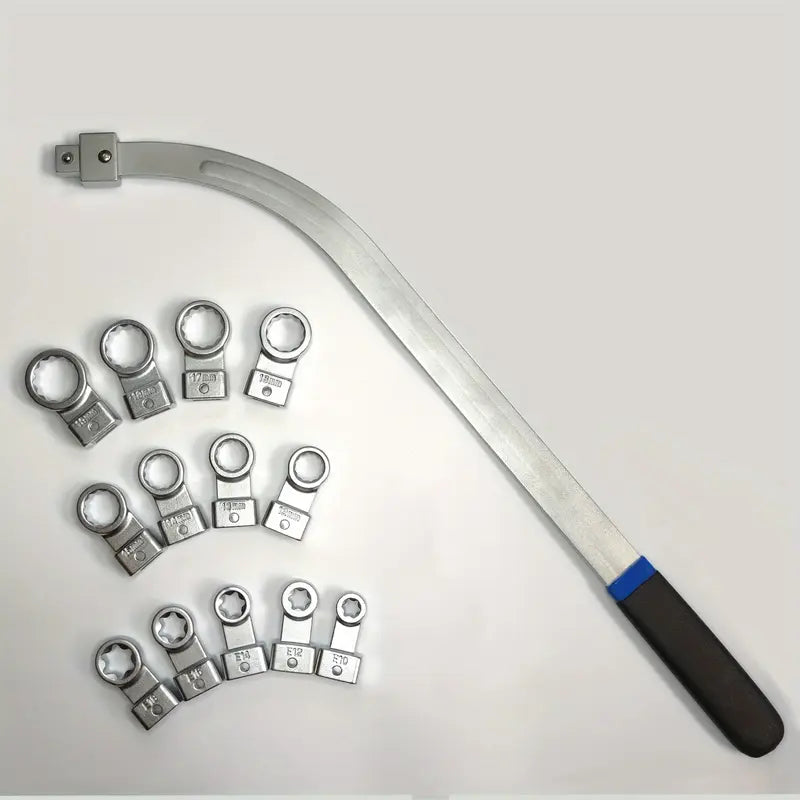15PCS Universal Belt Tensioner Pulley Removal Tool Kit, Serpentine Belt Wrench Set for Engine Timing, Nut Bolt Screw Remover [Sold 631 units]