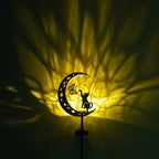 Solar Cat Moon Light for Garden and Yard Decor, Waterproof Outdoor Pathway Light, Warm Glow, Ideal for Fences, Holiday Gift, Solar Lights Outdoor