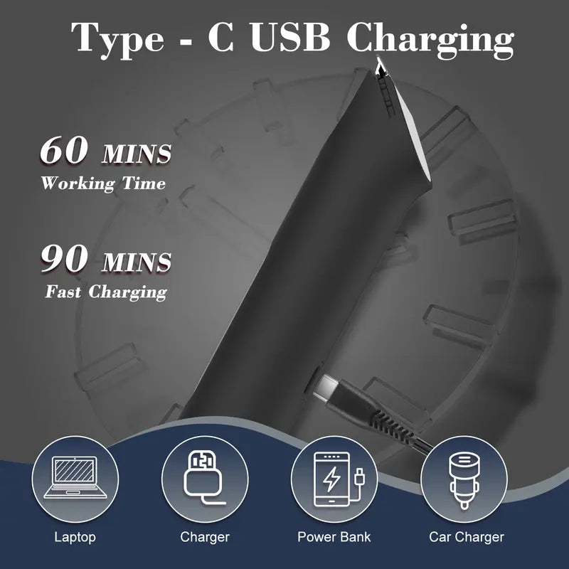 4-In-1 Dual Head Electric Shaver, Body Hair Trimmer & Facial Hair Remover, Nose Hair Clipper, Ipx7 Waterproof, for Leg Arm Body Face