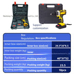 21V Lithium Impact Drill, 3-In-1 Multi-Purpose Electric Screwdriver Tool Kit