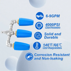 Triple Turbo Nozzle Pressure Washer 360° Rotating Turbo Nozzle with 1/4" Quick Connector 2.0 Orifice 3-in-1 Turbo Nozzle P4000 SI, DealsForYouDays,car accessories