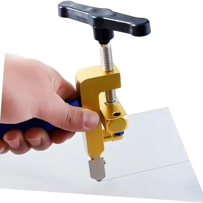 2-in-1 glass cutting and tile cutting tool, used for cutting glass, mirrors, and tiles, integrated cutting machine, manual tool, heavy-duty Hardware