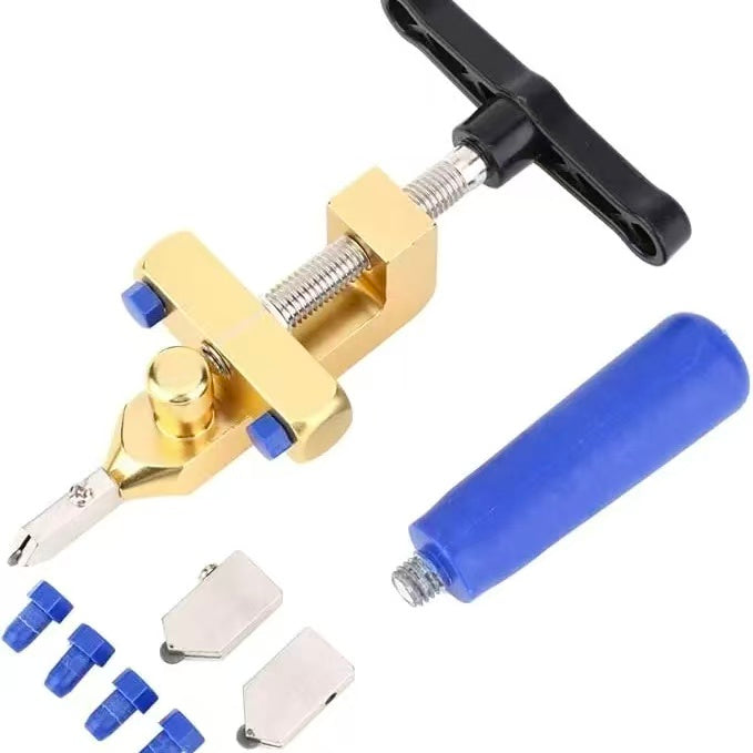 2-in-1 glass cutting and tile cutting tool, used for cutting glass, mirrors, and tiles, integrated cutting machine, manual tool, heavy-duty Hardware