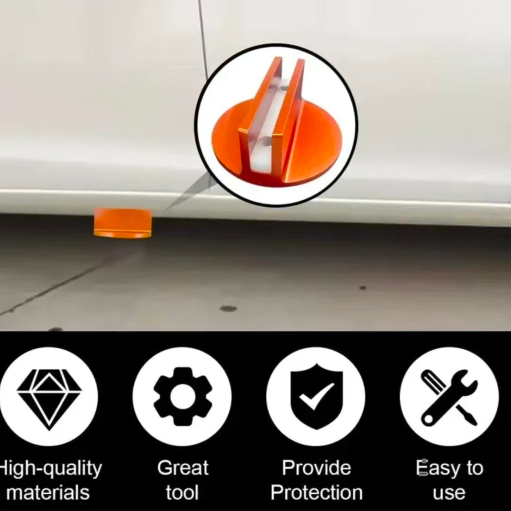 Universal Aluminum Grooved Magnetic Jack Pad, Jacking Puck Pinch Weld Frame Rail Adapter, Oil Change Mush Haves, Change Tire Repair Tires Oil Must Have, for Car SUV Truck Pickup Sedan MPV Wagon    [Sold 828 units]