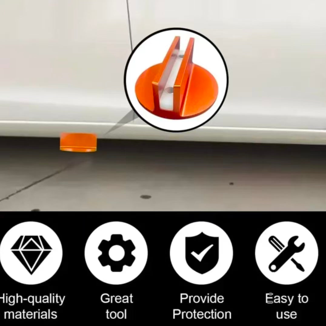 Universal Aluminum Grooved Magnetic Jack Pad, Jacking Puck Pinch Weld Frame Rail Adapter, Oil Change Mush Haves, Change Tire Repair Tires Oil Must Have, for Car SUV Truck Pickup Sedan MPV Wagon    [Sold 828 units]