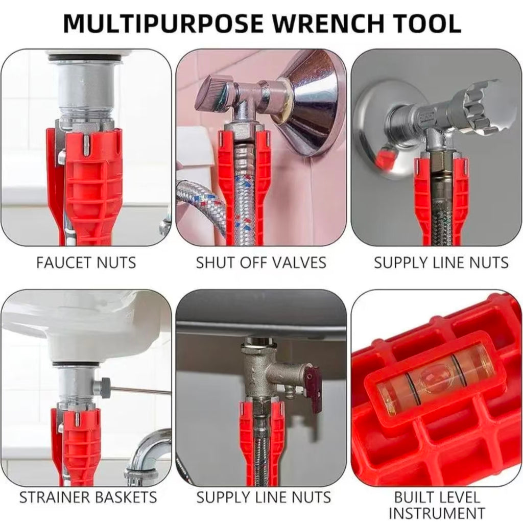 Fathers Day Gifts 14-in-1 Multi-functional Wrench for Toilet, Sink, Bathroom, Kitchen Plumbing Installation and Repairs Fathersdaygift  [Sold 1000+ units]