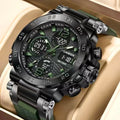 Men's Waterproof Digital Sports Watch with Luminous Dial Alarm Function, Wristwatch Gift with Box, Digital Analog Watch, Water Resistant Watch  [Sold 1000+ units]