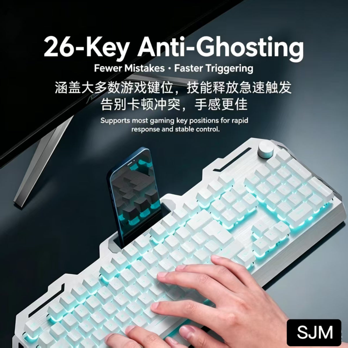 All-in-One Wired Gaming Keyboard Mouse Set, RGB Backlight Ergonomic Design for PC Laptop Gamer [Sold 649 units]