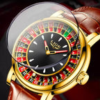 Men's Fashion Round Russian Roulette  Watch, Analog Display, Waterproof Design for Parties and Daily Wear  [Sold 1000+ units]