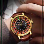 Men's Fashion Round Russian Roulette  Watch, Analog Display, Waterproof Design for Parties and Daily Wear  [Sold 1000+ units]