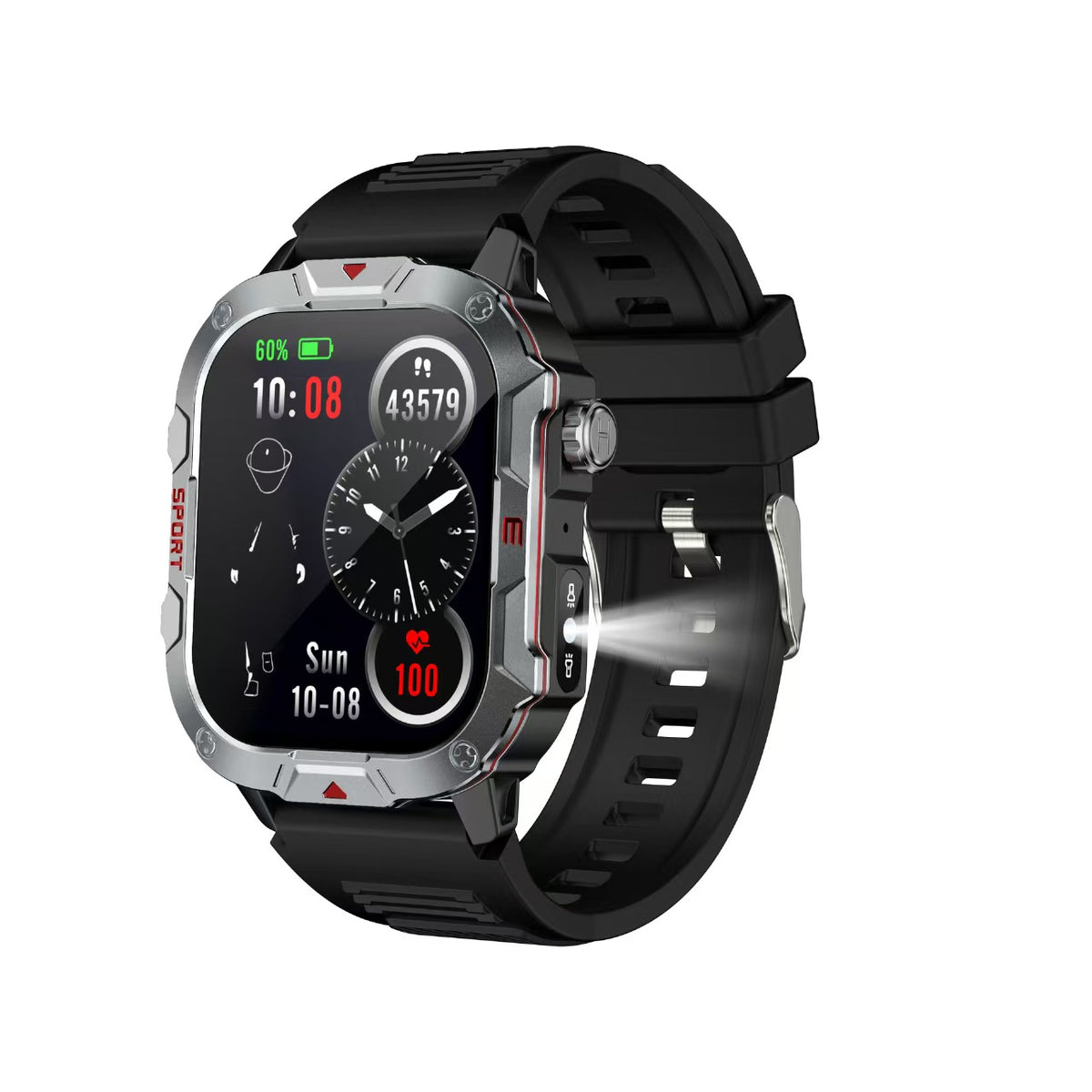 Multi-function Men Sport Smartwatch, Bluetooth Dial & Answer Calls, Life Waterproof  350mAh Long Battery & Bluetooth Call [Sold 1000+ units]