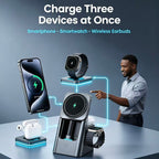 3-in-1 Auto Rotating Foldable Magnetic Wireless Charger, Multi-function Wireless Charging Stand（sold：978）