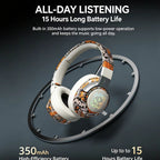 Graffiti Bluetooth Headphones | ENC Noise Reduction & 15 Hours Playtime. Foldable Over-Ear Wireless Headset with Cool RGB Light for Gaming & Calls  [Sold 1000+ units]