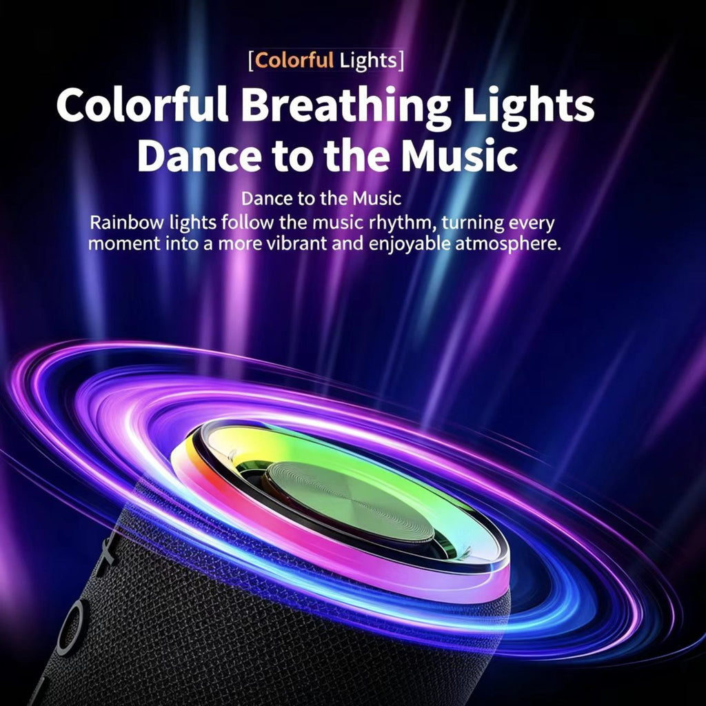 Portable Dual Magnetic Bluetooth Speaker, 360° Surround Sound, Sync RGB Breathing Lights, Long‑Lasting 2000mAh Battery, Support TF/FM for Home & Outdoor Use  [Sold 1000+ units]