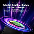 Portable Dual Magnetic Bluetooth Speaker, 360° Surround Sound, Sync RGB Breathing Lights, Long‑Lasting 2000mAh Battery, Support TF/FM for Home & Outdoor Use  [Sold 1000+ units]