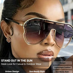 Unisex Simple Style Toad-shaped Tinted Lens Sunglasses, Fashionable Frames Sunglasses, Trendy Casual Sunglasses for Everyday Use, Fashion Accessories for Outdoor Activities  [Sold 1000+ units]
