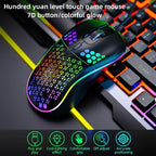 2.4G Wireless RGB Gaming Mouse, Honeycomb Lightweight Rechargeable Gaming Mouse For Laptop & PC, Auto Sleep Power Saving Gaming Mouse  [Sold 1000+ units]