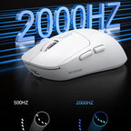 Tri-Mode Wireless Gaming Mouse, Wired + 2.4G + Bluetooth Ergonomic Mouse For PC Laptop. High Response 2000Hz Gaming Mouse, Multi-Device Switch Wireless Computer Mouse [Sold 1000+ units]