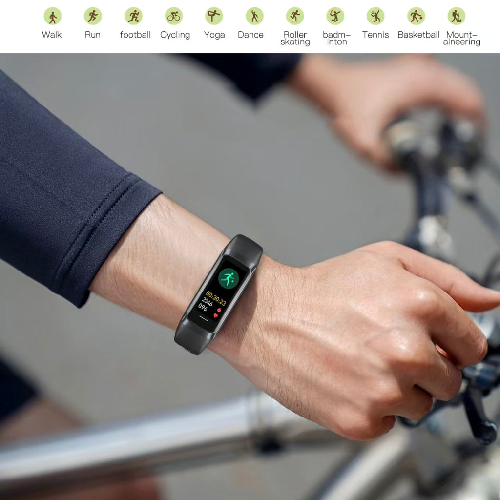 Smart Health Bracelet, Custom Watch Faces, Waterproof Sports Fitness Tracker.11 Sports Modes, Bright AMOLED Color Display  [Sold 1000+ units]