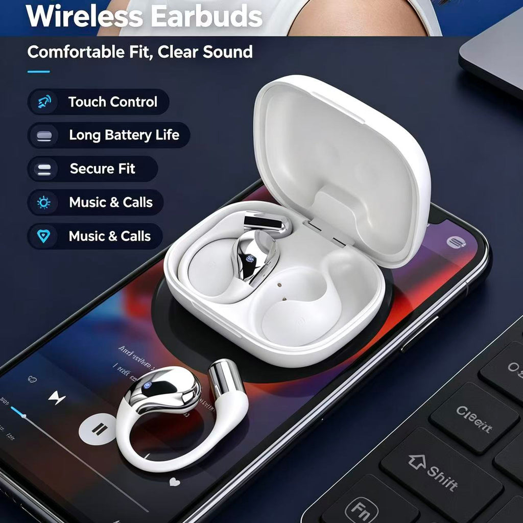 2026 New Bluetooth Earphones Cross-Border OWS In-Ear Sports Smart Color Screen ENC Noise-Canceling Wireless Bluetooth Headphones（sold：922）