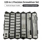 128-in-1 Precision Screwdriver Set, Portable Roll-Up Tool Kit with Chrome Vanadium Steel Bits for Electronics, Phone & Laptop Repair [Sold 629 units]