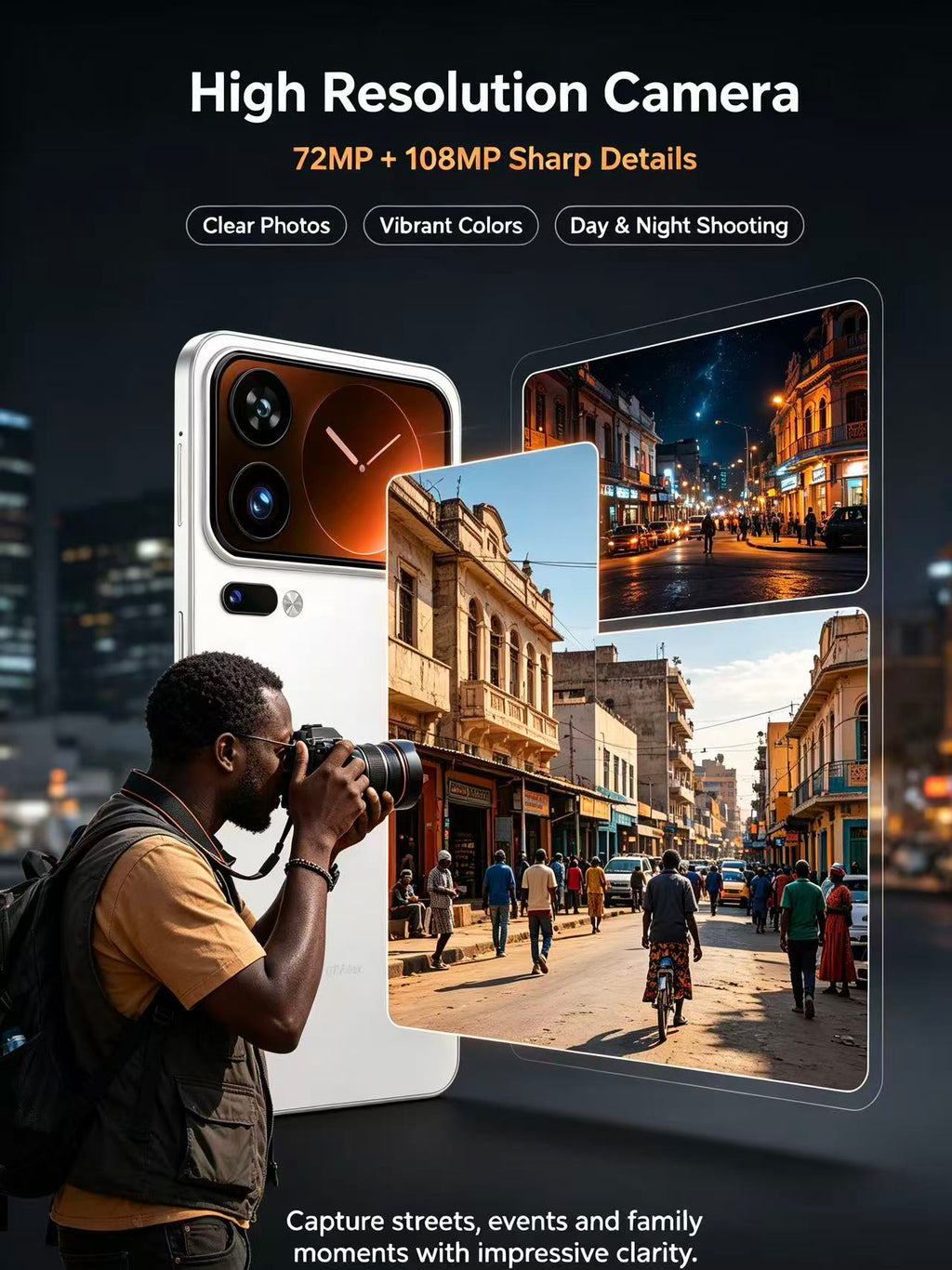 M17 Pro Max Smartphone, 16GB + 1TB, Android, 7.3-inch large-screen phone.（sold：690）