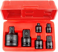 6 Piece impact Socket Adapter and Reducer Set, 1/4", 3/8", 1/2", 3/4" Chrome Vanadium Steel impact Ratchet/Socket Extension/Conversion Kit for automotive maintenance construction engineering  [Sold 1000+ units]
