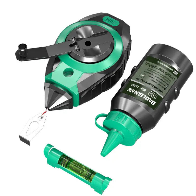 30m/98ft Snap Line Tool, Woodworking Chalk Line, Hand-Crank Quick Rewind, Shatterproof Layout, Measuring Instrument, Measuring & Marking Tool, Measuring Tools for Construction, Workshop, Home Renovation & DIY Enthusiasts