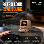 Compact Wireless Bluetooth Speaker - Retro Mini PC Design, USB & Card Support, App Control, White Noise, Office Desk Tech Gadget, Cool Gadgets,Father's Day Gift, DealsForYouDays, Father's Day Gift Ideas, Mens Gifts