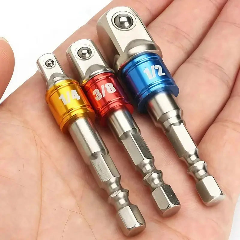 Cr-V Steel Socket Adapter, Impact Socket Extension Tools, Impact Grade Driver Sockets Adapter Extension Set, Nut Driver Socket Adapter, Bead Rod Extension Bar, Wrench Extender Tool, Hand Hardware Tool, Bit Socket Set（1,000+ sold）