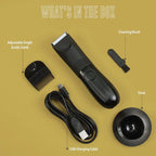 Manscape Trimmer for Men - IPX7 Waterproof Ball Trimmer w/Light & Ceramic Blade, Body Groomer for Pubic/Body/Groin Grooming, Electric Razor Shavers, USB-C Charging, No Nicks, Gifts for Him Dad