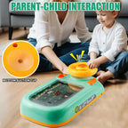 Kids Steering Wheel Racing Toy, Interactive Driving Simulator Game with Music and Lights, Electric Racing Adventure Toy for Toddlers Boys Girls