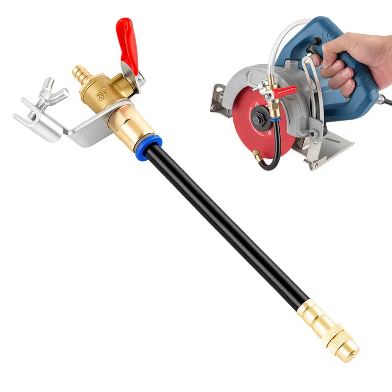 Angle Grinder Dust Remover Aluminum & Brass Misting Attachment, Dual-Mode Adjustable Flow Construction Accessory, Cooling Spray for Cutting Tile/Concrete, Cleaner Workspace Power Tool Accessory,toolupgrade