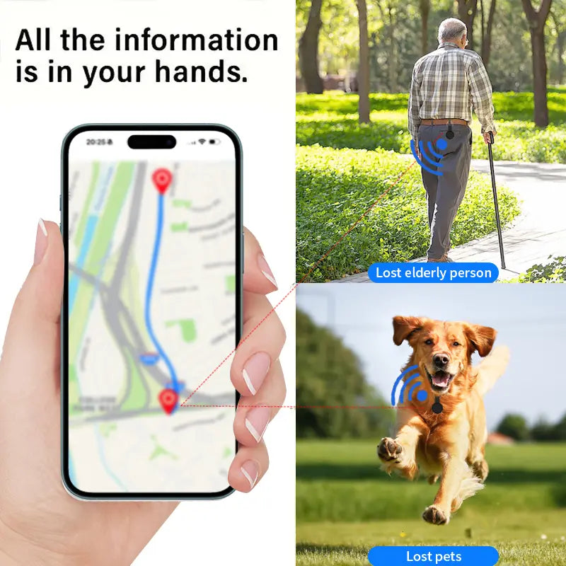 GPS Tracker for Car,Mini Trackers Device with Weatherproof Magnetic Case-No Monthly Fee-Best Hidden GPS Trackers,Anti-lost Device,Works with Apple