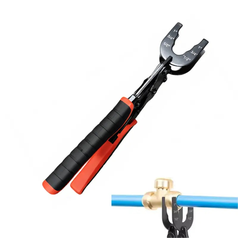 Hardware Disconnect Tong - 3-Size Teeth Fit for 1/2in, 3/4in, 1in Brass Push Fit-Push-to-Connect Fittings, Grip Removal Tool for Easier Error-Free Demounting