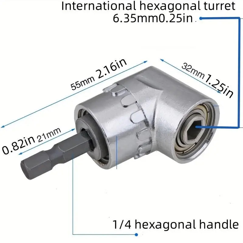 105 Degree Angle Head Electric Angle Wrench, Electric Screwdriver Hardware Tool Accessories, Drill Attachment, Angle Electric Device, Angle Screwdriver, Power Tools, Cordless Power Drill, Repair Tool Kit [Sold 559 units]