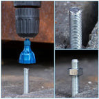 Deburring External Chamfer Tool with Tungsten Carbide Blade, Deburring Drill Bit Attachment, Remove Burrs for Copper Steel Aluminum, Bolt Thread Repair Tool Quick （1,000+ sold）