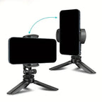 Portable Mini Compact Desktop Tripod Bracket, Multi-Angle Adjustable Smartphone Cellphone Mobile Live-Streaming Phone Holder, Selfie Stand & Adjustable Mount, Multifunctional Phone Stand, Phone Accessory for Home & Office, Travel Gadgets
