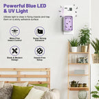 Household UV Mosquito Killer Lamp Plug-in Electric Shock Sticky Trap Dual Action Design Safe Chemical-Free Indoor Outdoor Use summerwins