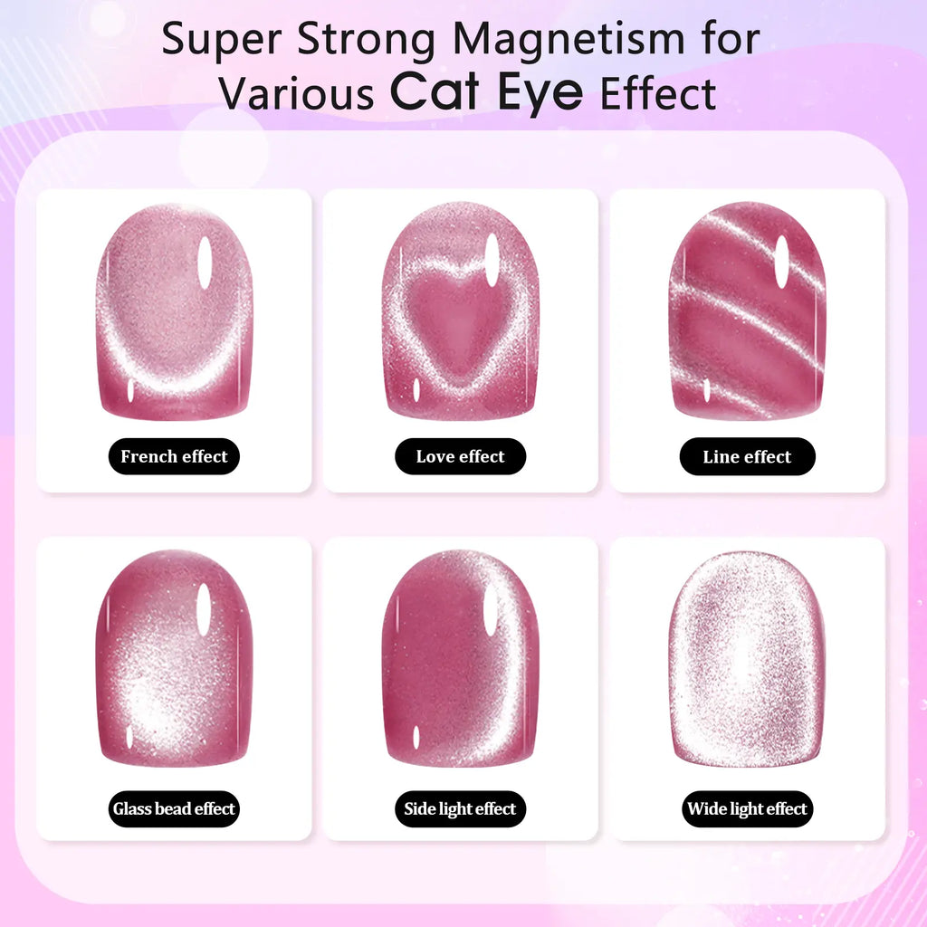 3 in 1 Nail Magnet Tool, Upgraded Nail Magnet Pens, Multi-Function Magnet Stick 3D Magnetic Cat Eye Gel Polish Nail Art, for Salon, Studio or Home Nail Art Sheet Nail Art Kits, Nails Supplies, Easy To Use Nail Manicure Kit Pink [Sold 428 units]