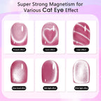 3 in 1 Nail Magnet Tool, Upgraded Nail Magnet Pens, Multi-Function Magnet Stick 3D Magnetic Cat Eye Gel Polish Nail Art, for Salon, Studio or Home Nail Art Sheet Nail Art Kits, Nails Supplies, Easy To Use Nail Manicure Kit Pink [Sold 428 units]