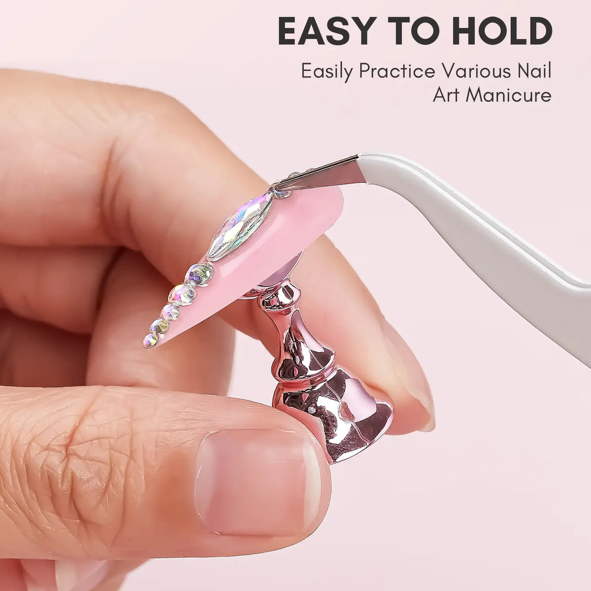 Nail Stand for Nails Art Display Practice Nail Holder for Painting Nails Stand for False Nail Press On Designs Magnetic Fake Nail Holder For Home DIY Salon Supplies Acrylic Nail Art (Tape Not Included, Must Be Purchased Separately) [Sold 703 units]