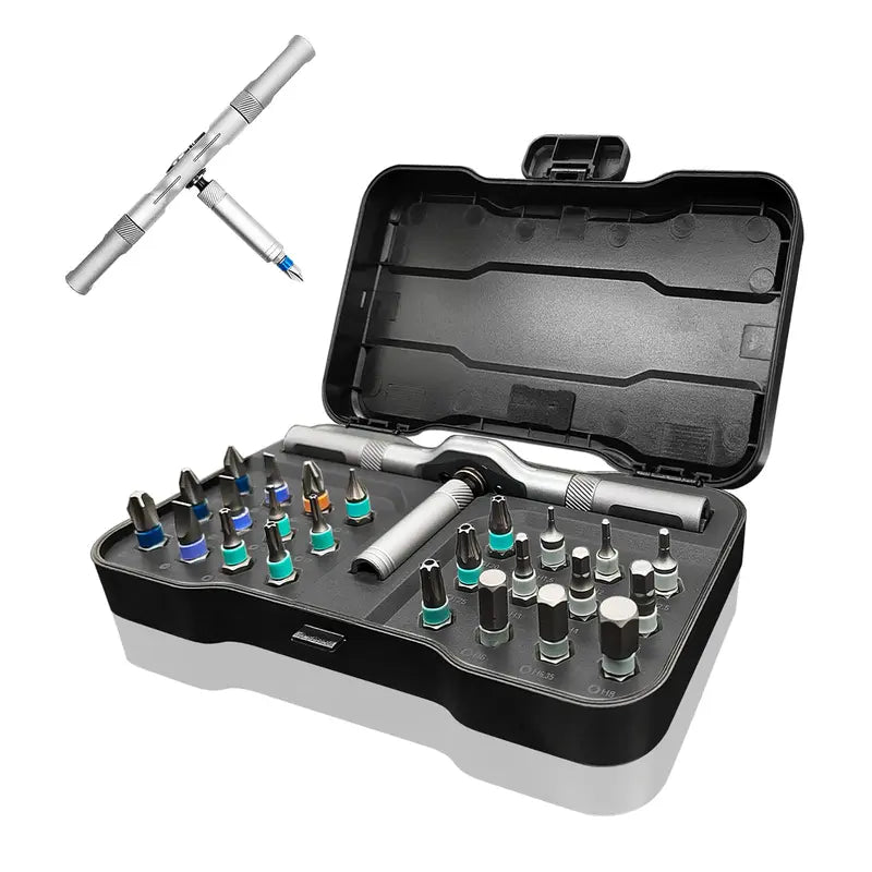 Ratchet Magnetic Screwdriver Set, S2 Steel Precision Screwdriver Set - Removable Self Assembly Screwdriver Kit for Furniture Assembly and Repair - Gift for DIYer [Sold 592 units]