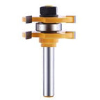 Tongue and Groove Router Bit Set (2 PCS) with 1/4 Inch Shank T Shape, Wood Milling Saw Cutter (Woodworking Tools for Home Improvement and DIY) Edging Veining Outdoorfun Fathersdaygift Blades [Sold 369 units]
