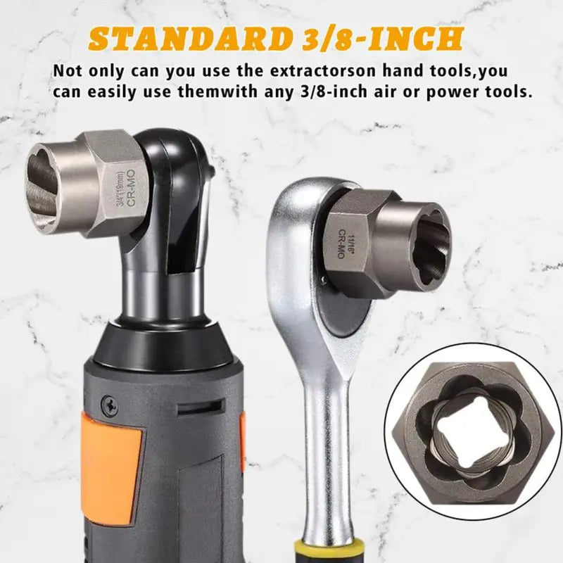 Bolt Extractor Tool Set, 13+1 Counts Impact & Nut Remover Stripped Lug Remover,Drive Rounded Bolt Remover for Removing Damaged,Universal Impact Bolt Extractor  [Sold 1000+ units]