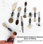 Stainless Steel Magnetic Spoons 7 Set with Leveler for Baking, Stackable Metallic Spice Kitchen Utensils and Gadgets Measure Cups Measuring [Sold 619 units]