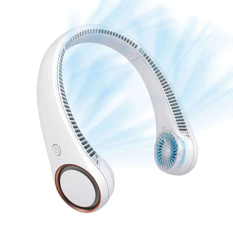 Hands Free Neck Fan, Sports, Travel, Office, Rechargeable, Bladeless Cooling Technology, Wearable Headset Design,Up to 8 Hours of Battery life, Comfortable to Wear