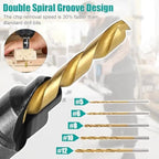 5PCS Countersink Drill Bit Set, Professional Brocas para Madera - Adjustable Wooden Drill Bit Set, Used for Wood Countersink Drill Bit with Depth Stop  [Sold 510 units]