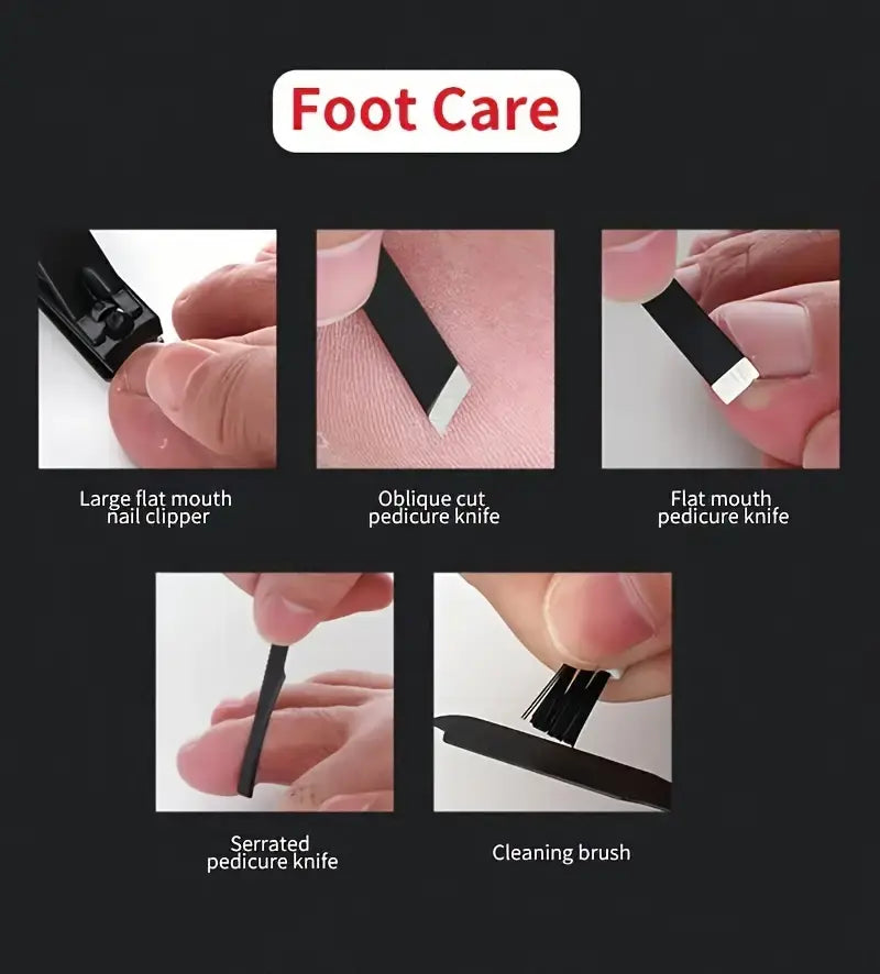 24pcs Professional Nail Clippers Kit - Razor-Sharp Blades For Precise Cutting, DurableAnd Long-Lasting Construction For Both Fingernail And Toenail Trimming Needs -Quality Nails At Home With Essential Tools For Complete Pedicure Care